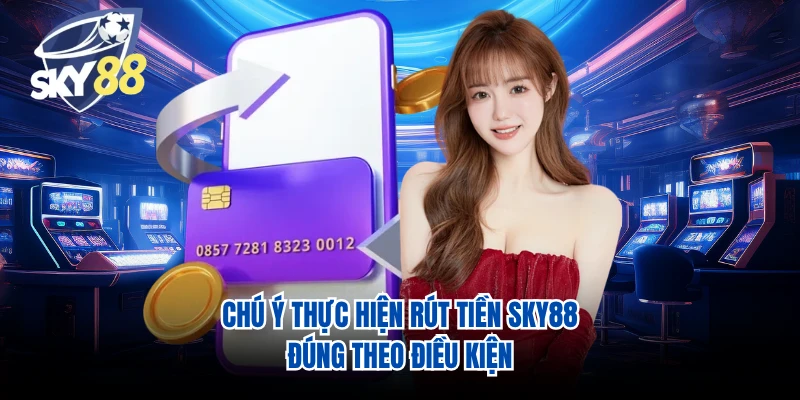 Chú ý thực hiện rút tiền SKY88 đúng theo điều kiện